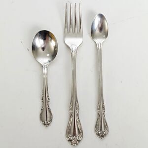 Vintage William A Rogers Oneida Silver Plated Spoon/Fork Set + Reflections Spoon